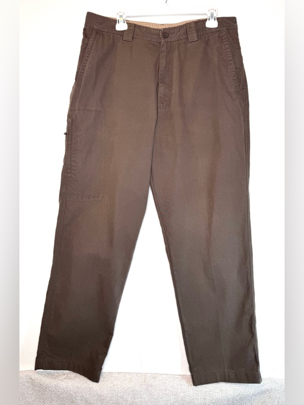 Roundtree & Yorke Outdoor Cargo Pants mens sz 36x32 brown utility zip pockets